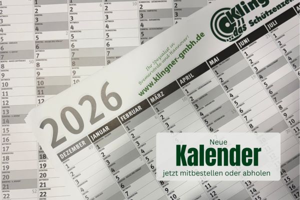 Kalender 2026 eingetroffen