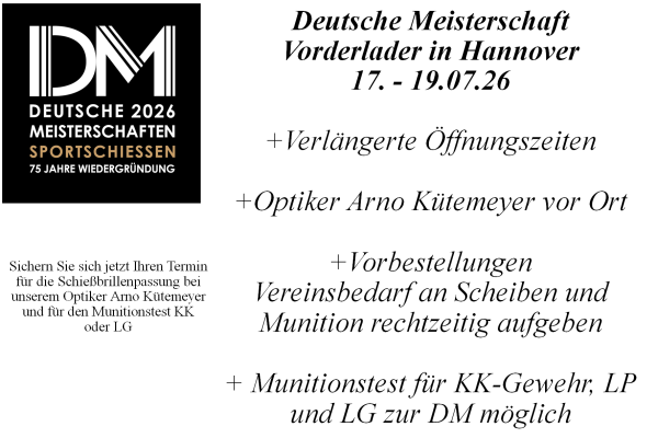 ++ Deutsche Meisterschaft Vorderlader ++
